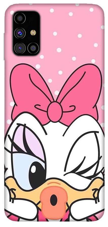 

OnHigh Designer Printed Hard Back Cover Case For Samsung M31s Pink Cartoon Face