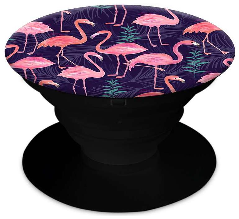 

OnHigh Designer Printed Pop Socket Collapsible Grip Stand for Phones and Tablets - Many Swan