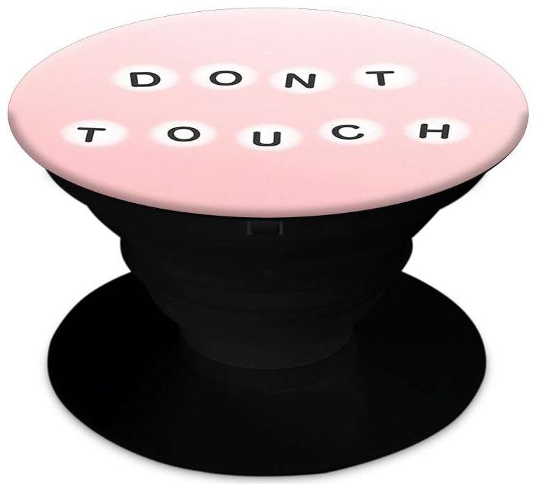 

OnHigh Designer Printed Pop Socket Collapsible Grip Stand for Phones and Tablets - Don t Touch