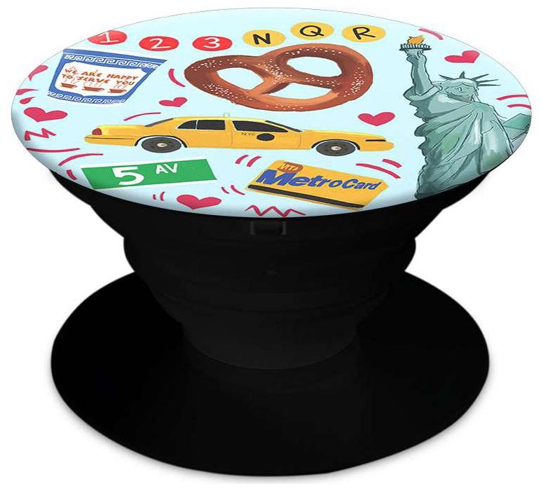 

OnHigh Designer Printed Pop Socket Collapsible Grip Stand for Phones and Tablets - Matro Card