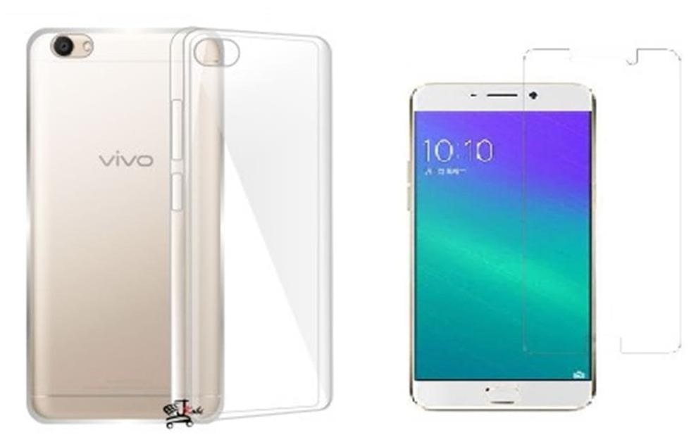 

Oppo A57 Transparent back cover with tempered glass