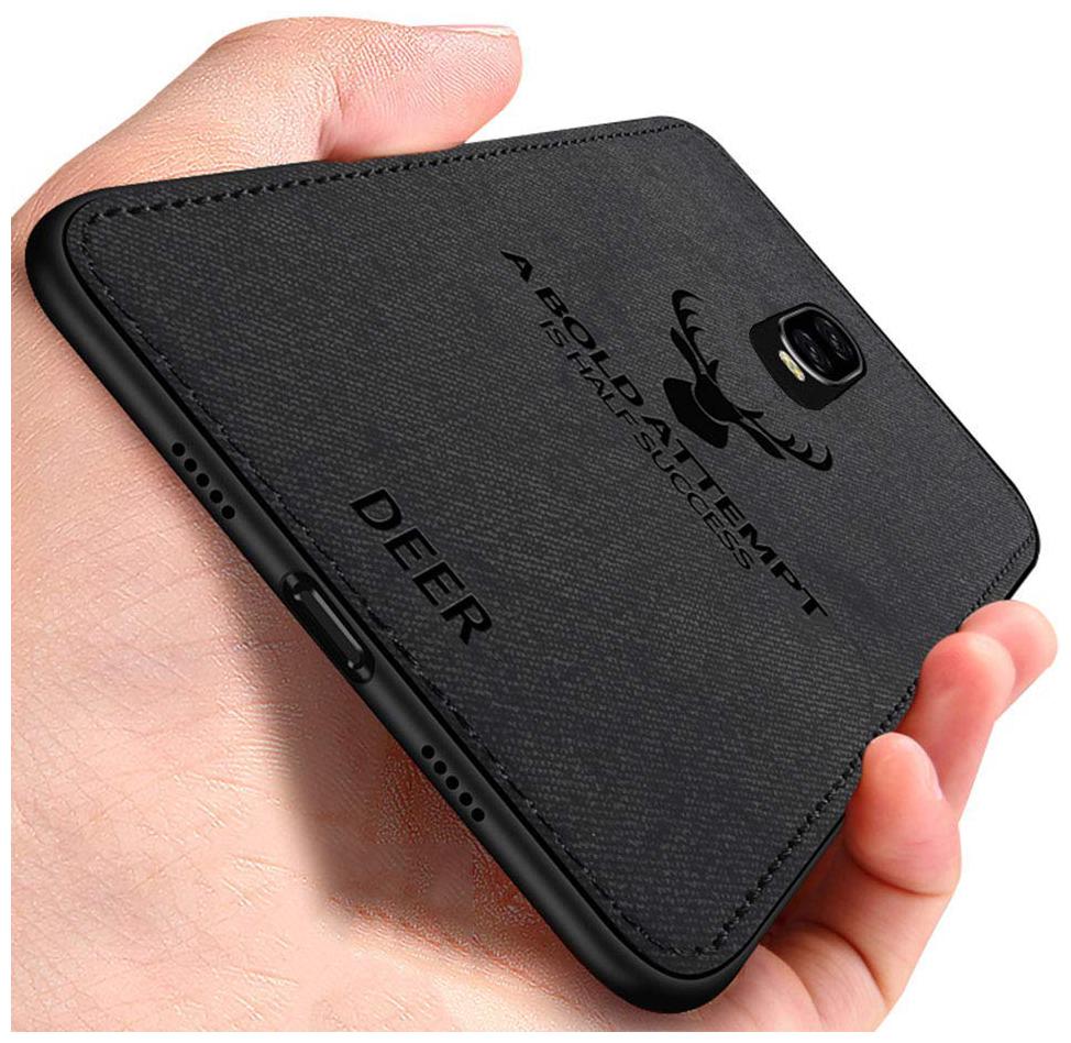 

CREATIVO Fabric Back Cover For Oppo F11 ( Black )