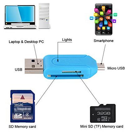 

OTG Smart connector Micro SD Card reader for all USB Enabled Mobile phones(OTG) compuers Laptops(USB Port)