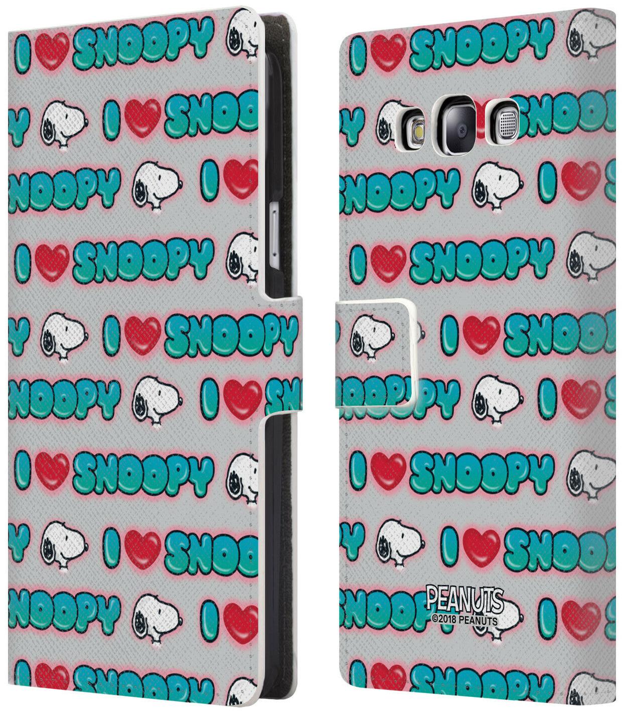 

PEANUTS SNOOPY BOARDWALK AIRBRUSH LEATHER BOOK WALLET CASE FOR SAMSUNG PHONES 3