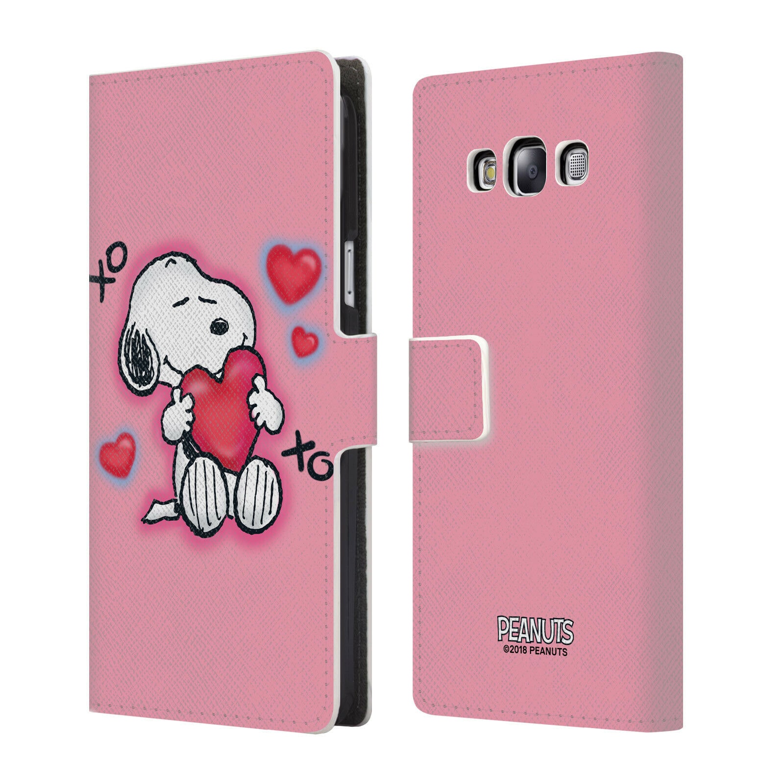 

PEANUTS SNOOPY BOARDWALK AIRBRUSH LEATHER BOOK WALLET CASE FOR SAMSUNG PHONES 3