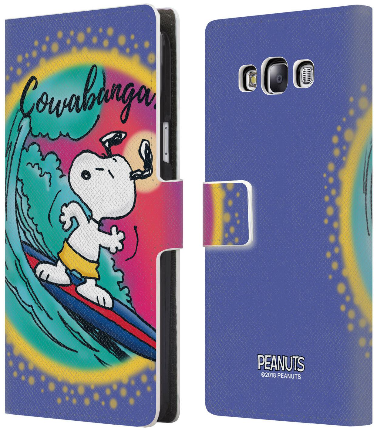 

PEANUTS SNOOPY BOARDWALK AIRBRUSH LEATHER BOOK WALLET CASE FOR SAMSUNG PHONES 3