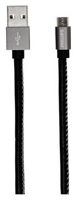

Philips DLC2518B Fast Charging and Data Transfer USB Cable 1 2 m (Black)