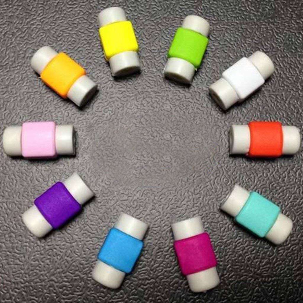 

Pisces Imported 10pcs Protector Saver Cover for iPhone iPad USB Charger Cable Cord-14018822MG (Assorted color)