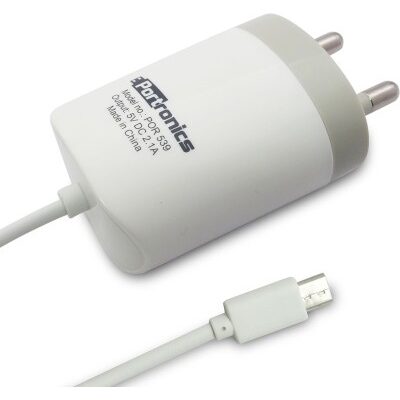 

Portronics AC-USB Plug 2 1A Wall Charger (White)