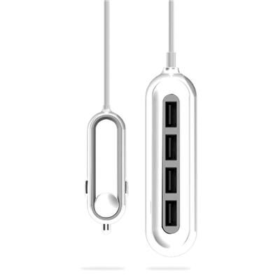 

Portronics Car Power III 6 0A Car Charger with 4 USB ports (White)