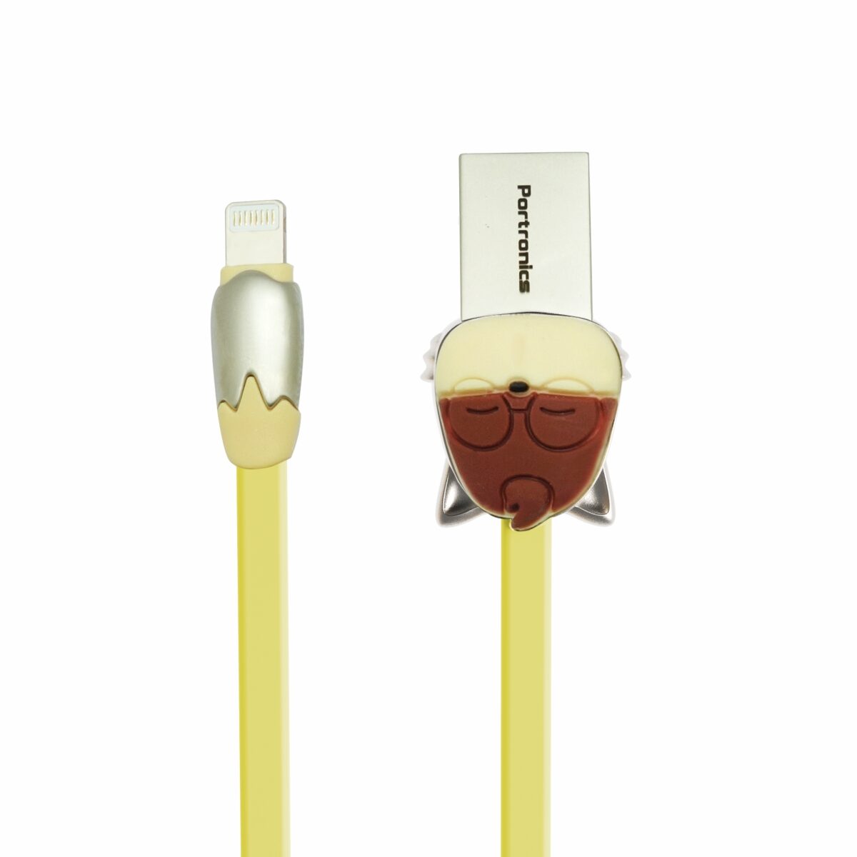 

Portronics Konnect Squirrel POR-849 Lightning Data Cable - 3 9 Feet (1 2 Meters) (Yellow)