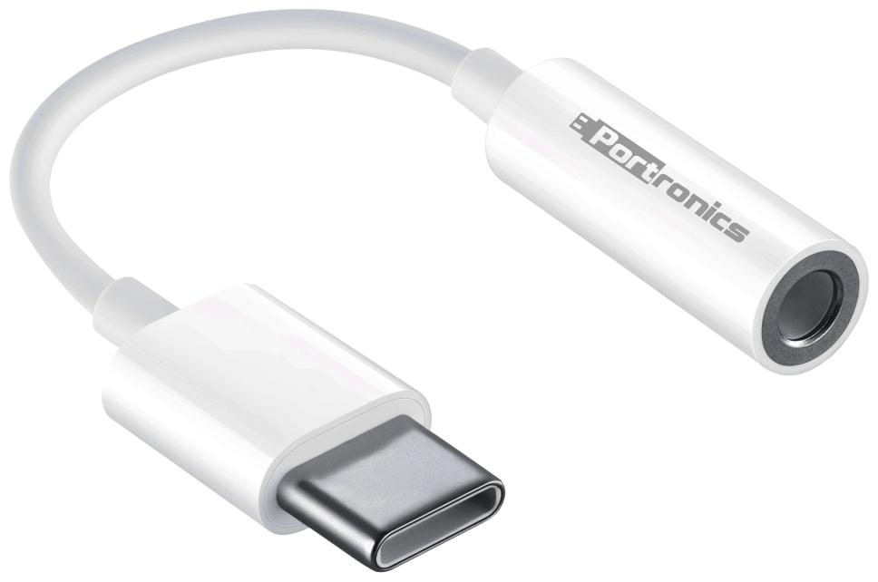 

Portronics POR-657 iKonnect-C Type-C to 3 5 AUX Connector (White)