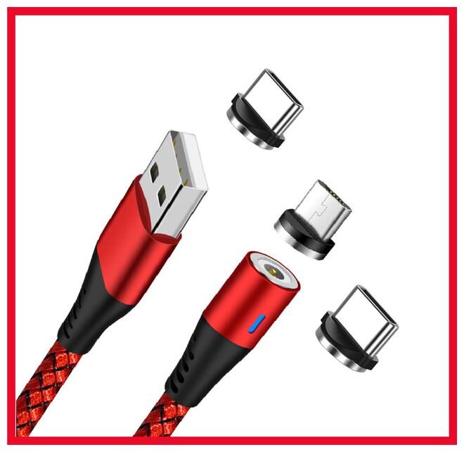 

Powerblaze Charging Only 2 in 1 (Micro USB Type-C) Cable ( 1 m Red Black )