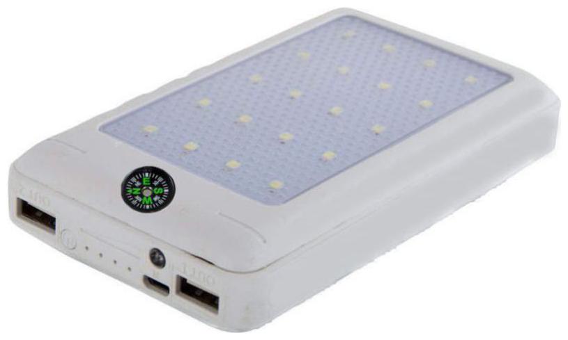 probeatz 20 Led Solar 20000 mAh Solar Fast Charging Power Bank White
