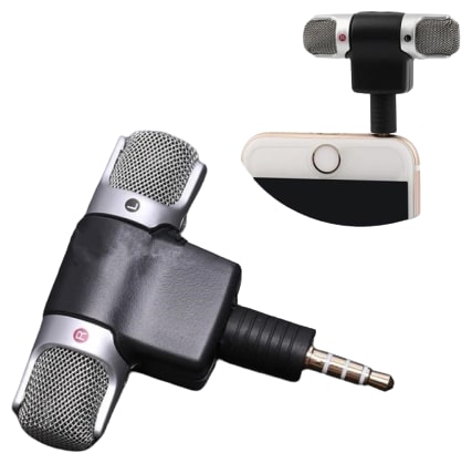 

Professional Mini High Quality Microphone with 3 5 mm Jack for All iOS Android Devices - Black By Crystal Digital 3 5mm