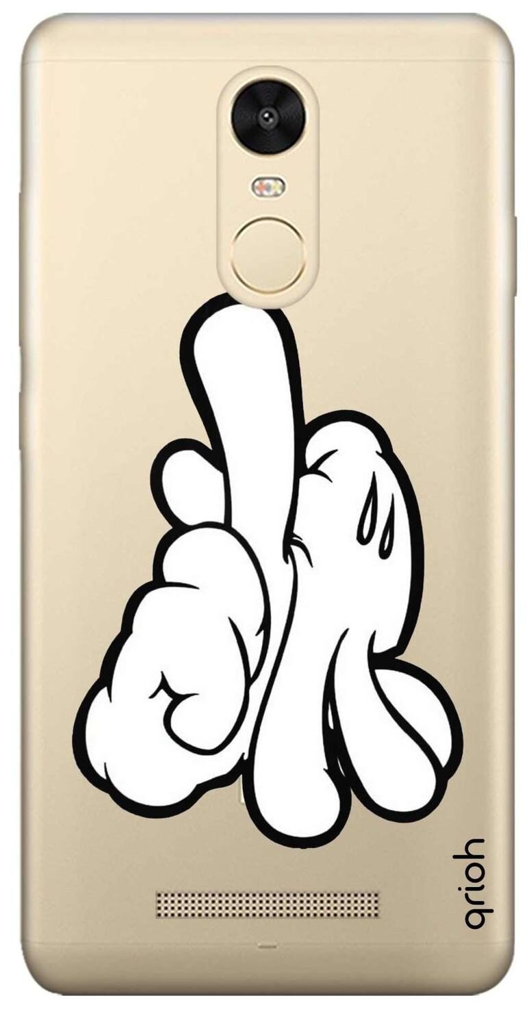 Qrioh Printed Designer Case Cover for Xiaomi Redmi Note 3 Third finger by Qrioh Retail