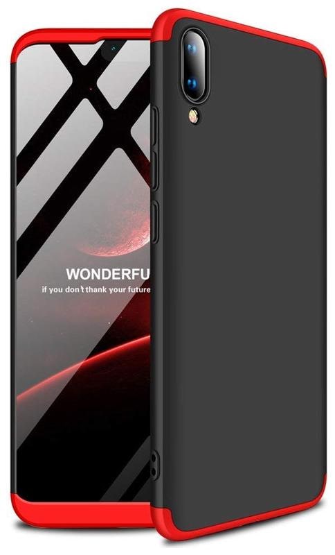 

RAKULO Polycarbonate Back Cover For Samsung Galaxy M10 ( Black Red )