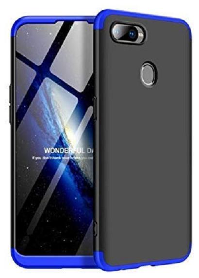 

RAKULO Polycarbonate Back Cover For Oppo F9 Pro ( Black Blue )