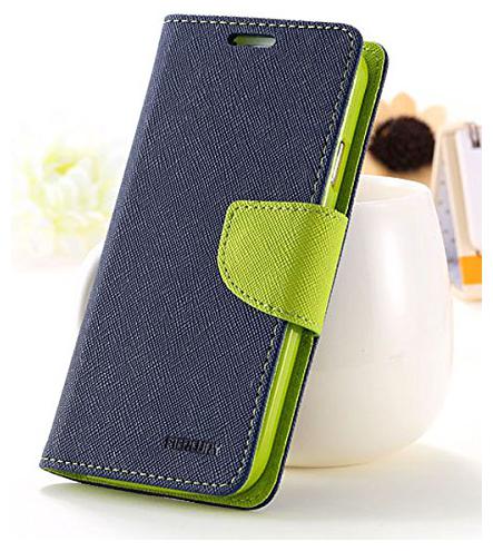

RAKULO Faux Leather Flip Cover For Redmi Note 9 Pro ( Blue )