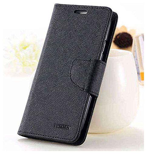 Lenovo Vibe K5 Plus Faux Leather Flip Cover By RAKULO Black by Sagar Minocha