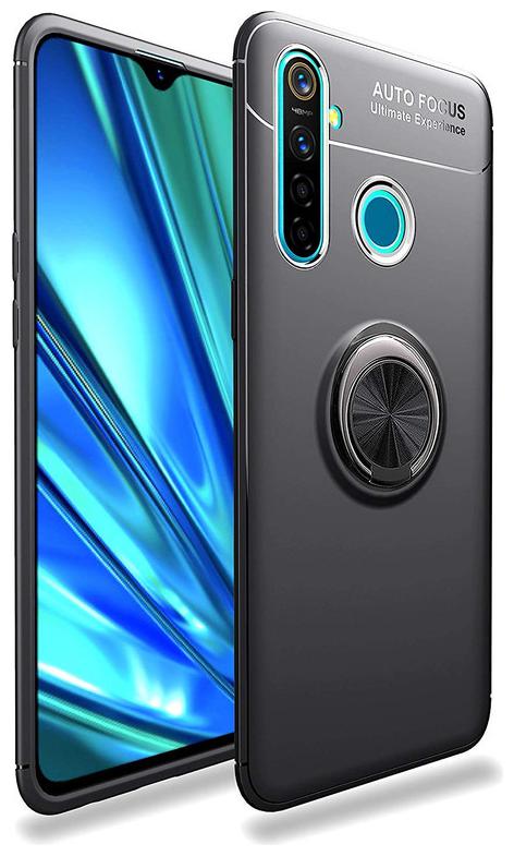 

RAKULO Silicone Back Cover For Realme 5 ( Black )