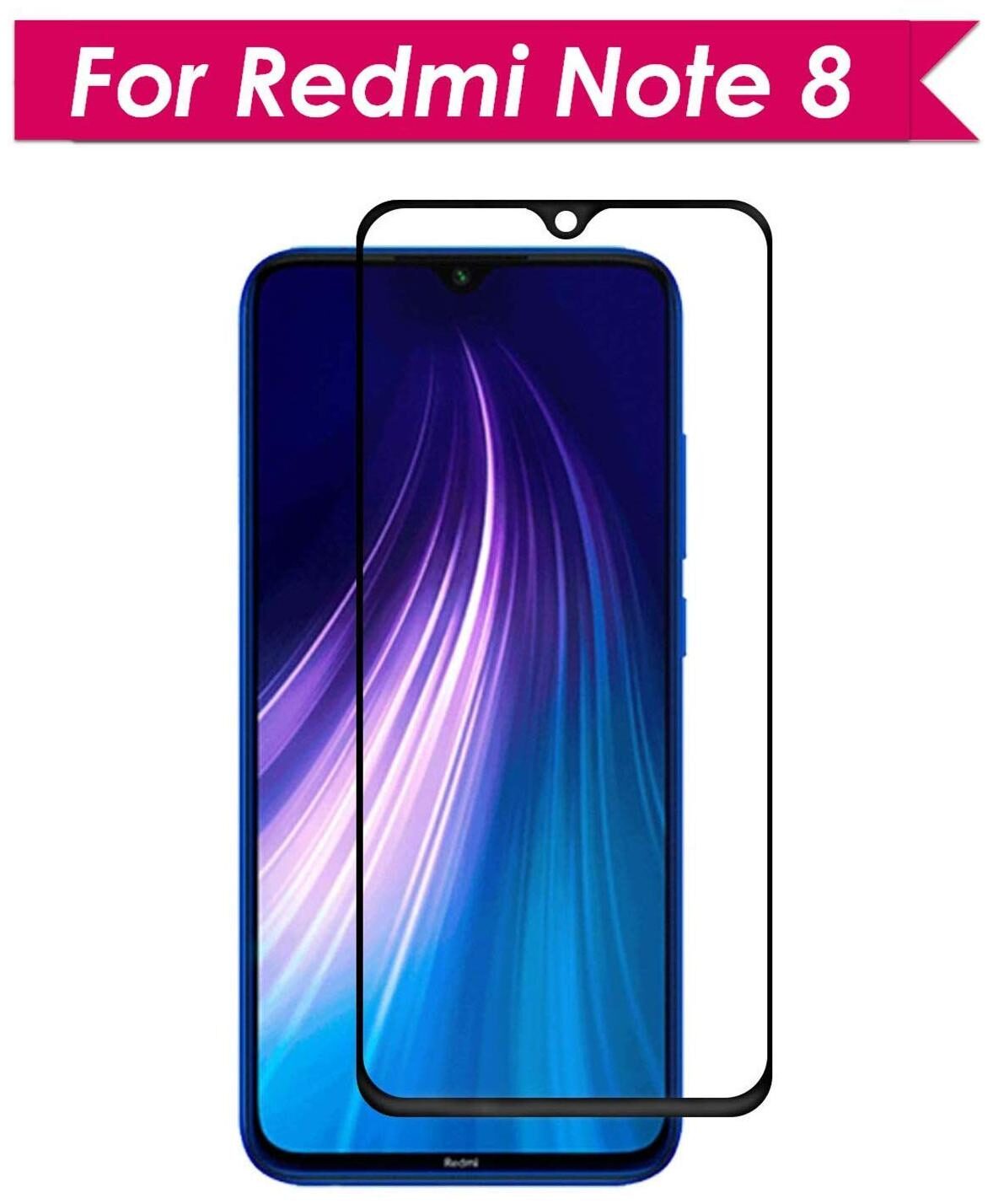 

Ravbelli empered Glass for Xiaomi Redmi Note 8 Screen Protector Full HD Quality Edge to Edge Coverage for Xiaomi Redmi Note 8 (Black) Size Xiaomi Redmi Note 8