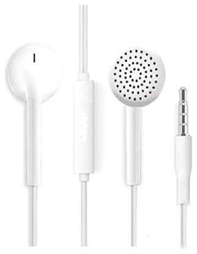 RDS Wired Headset with Mic For Vivo, Samsung, Oppo, Realme In Ear Wired Headphone White