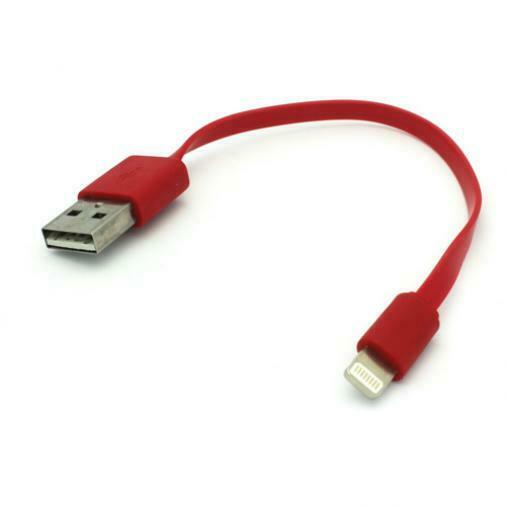 

RED SHORT FLAT USB CABLE RAPID CHARGE POWER WIRE SYNC Y5Z for IPHONES IPADS
