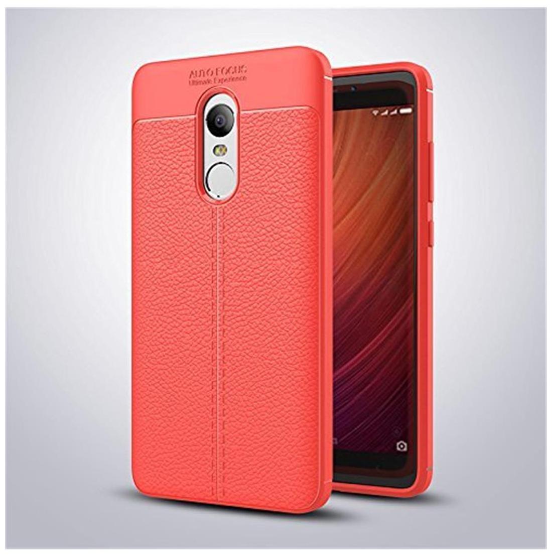 

Redmi Note 4 Lightweight Protective TPU Gel Leather Back Effect Auto Focus Case Cover For Redmi Note 4 Red