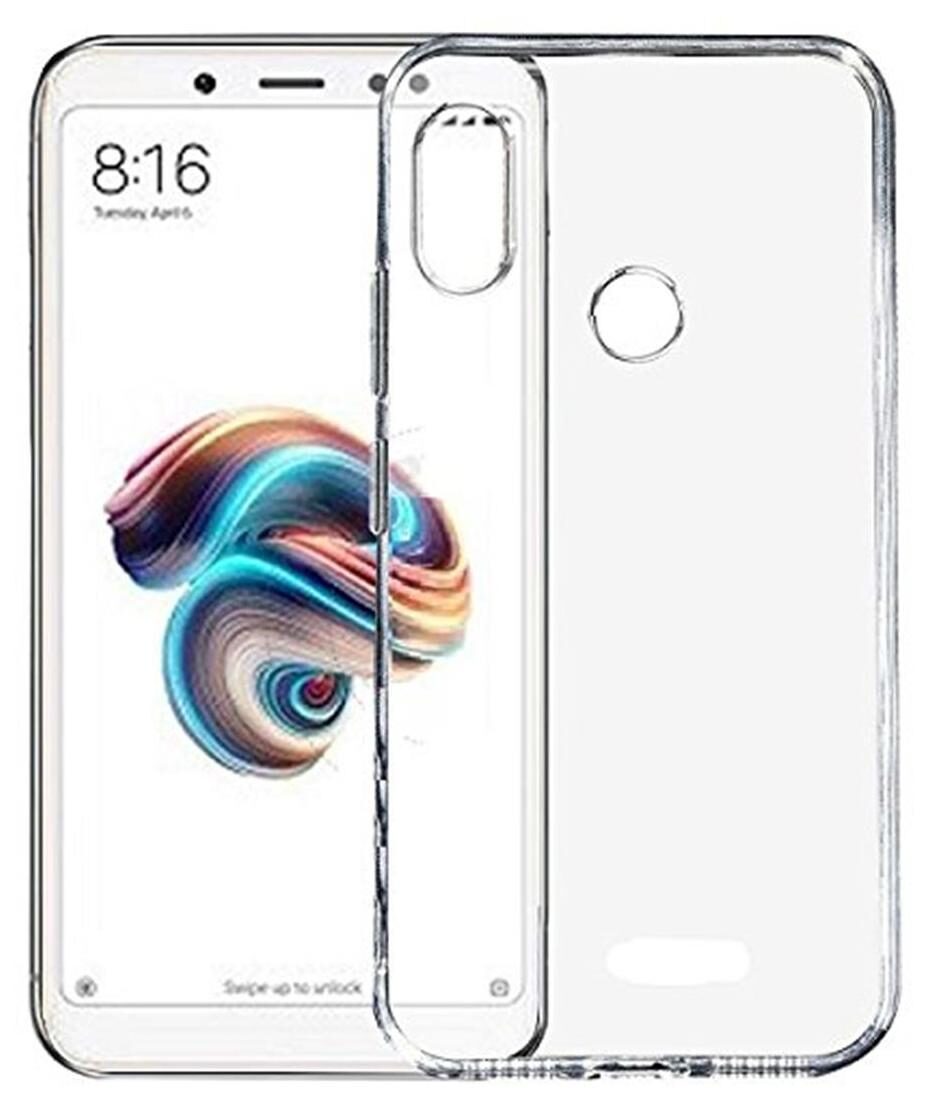 

Redmi Note 5 Pro Clear Transparent Flexible Totu Soft TPU Slim Back Case Cover For Redmi Note 5 Pro