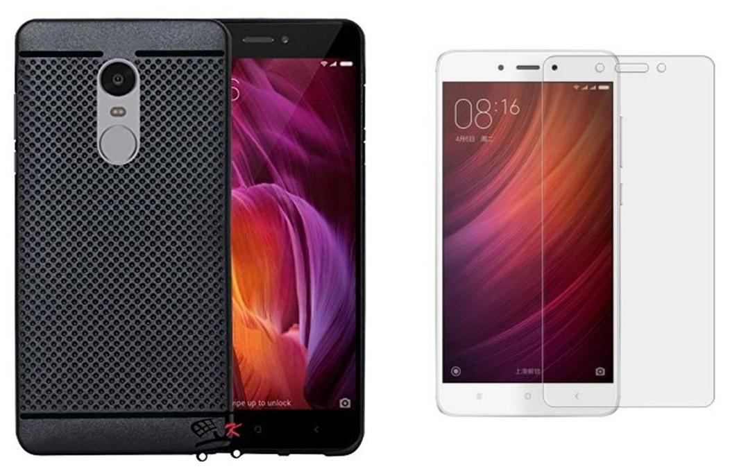 

Redmi note4 back cover Dotted case with tempered glass (0 33mm 2 5D Curved tempered glass)