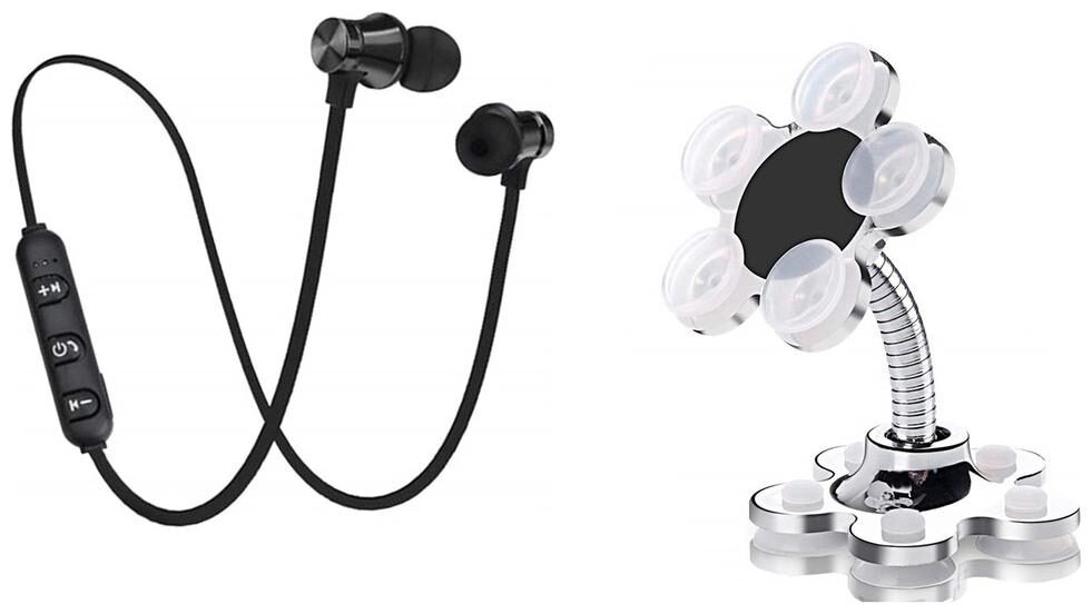 

Rednix Universal Car Sucker Cellphone Holder 360 Degree Rotating Flower Shape With Magnetic Attraction Bluetooth Earphone Headset (Assorted)