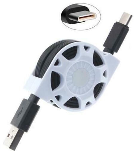

RETRACTABLE USB TYPE-C DATA CABLE CHARGER POWER WIRE SYNC N0E for SMARTPHONES