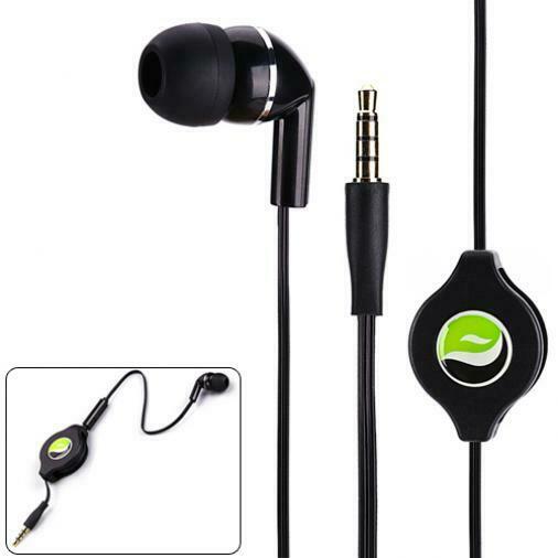 

RETRACTABLE HEADSET MONO HANDS-FREE EARPHONE MIC SINGLE Q8J for PHONE TABLETS