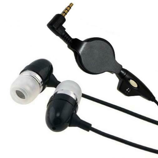 

RETRACTABLE HEADSET HANDSFREE EARPHONES MIC METAL EARBUDS O7H for PHONE TABLET