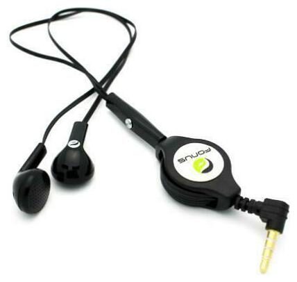 

RETRACTABLE HEADSET HANDS-FREE W MIC DUAL EARBUDS WIRED L6I for PHONES TABLETS
