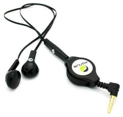 

RETRACTABLE HEADSET HANDS-FREE W MIC DUAL EARBUDS WIRED L6I for PHONES TABLETS