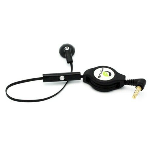 

Retractable Headset MONO Hands-free Earphone w Mic Single Earbud for Smartphones