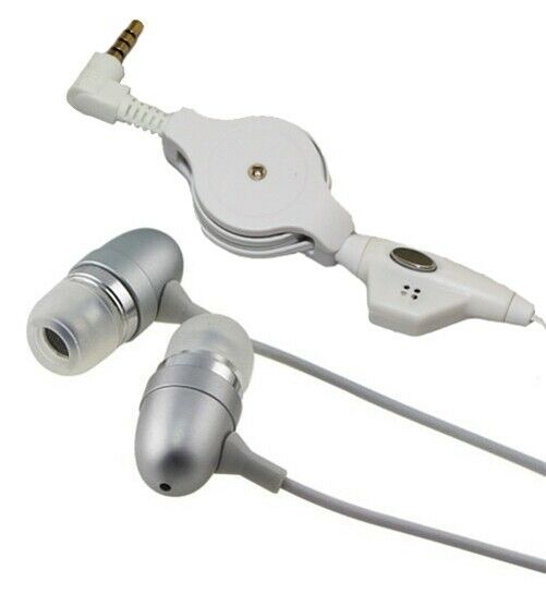 

Retractable Headset Handsfree Earphones Mic Metal Earbuds for Smartphones