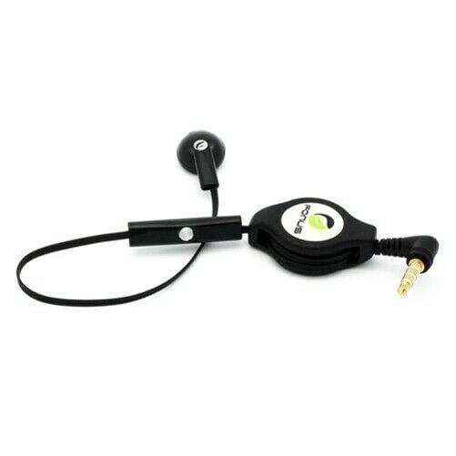 

Retractable Headset MONO Hands-free Earphone w Mic Single Earbud for Smartphones