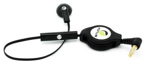 

Retractable Headset MONO Hands-free Earphone w Mic Single Earbud for Smartphones