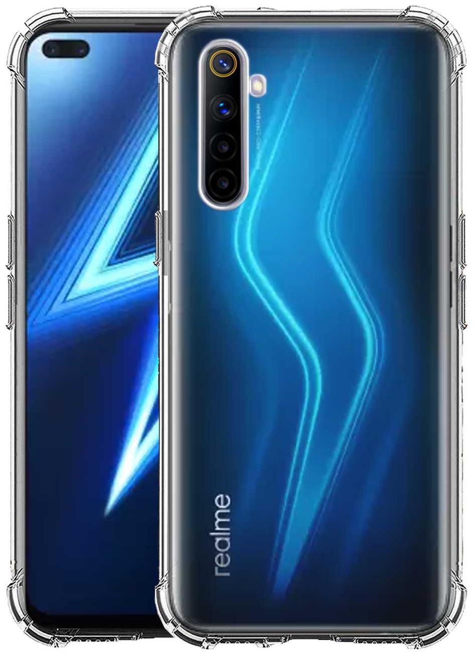 

RRTBZ Transparent Bumper Corner Soft Silicone TPU Back Cover for Realme 6 Pro