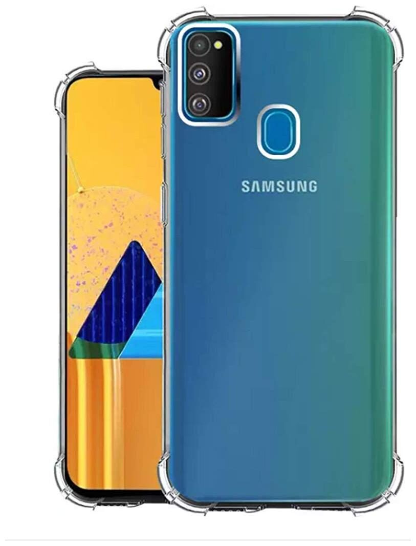 

BIG CAT Rubber Back Cover For Samsung Galaxy M30s ( Transparent )