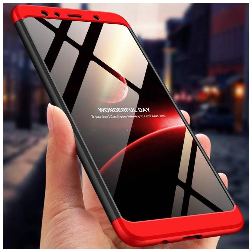 

CREATIVO Plastic Back Cover For Samsung Galaxy A7 2018 ( Red Black )