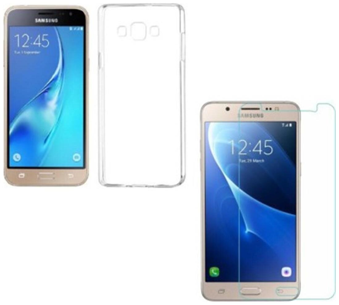 

Samsung Galaxy J7 2016 Transparent back cover with tempered glass