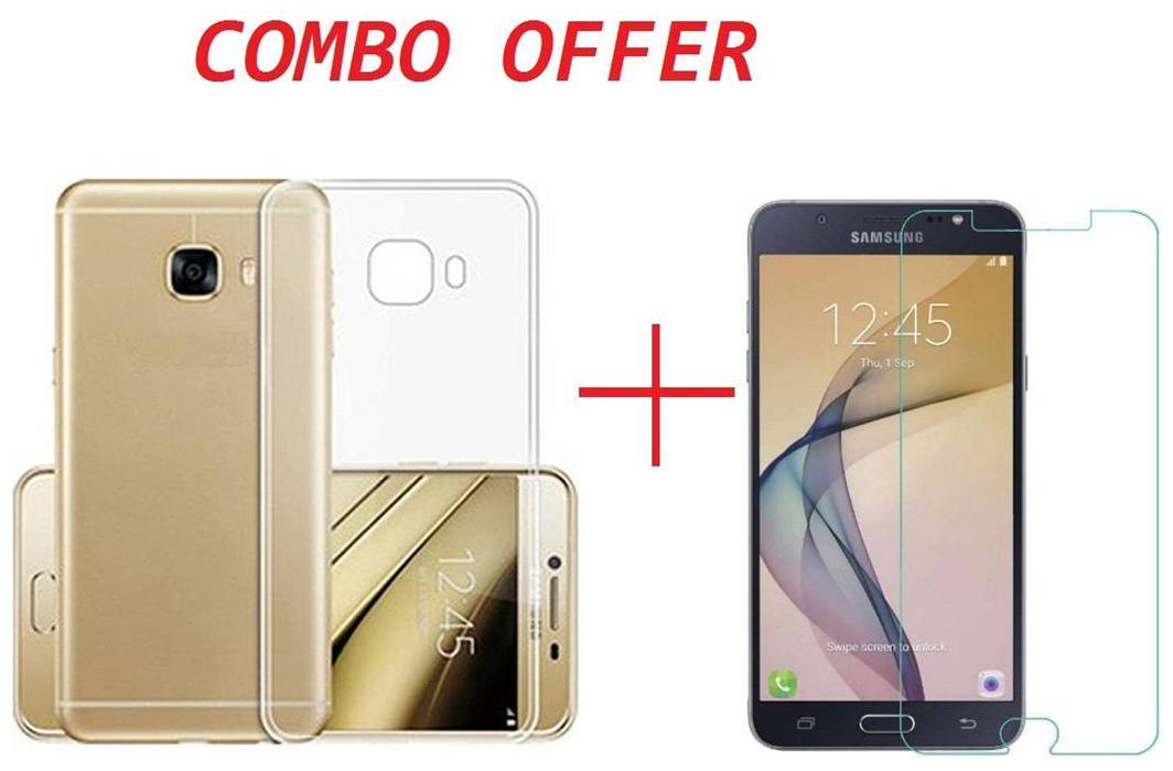 

Samsung galaxy J7 NXT Transparent back cover with tempered glass