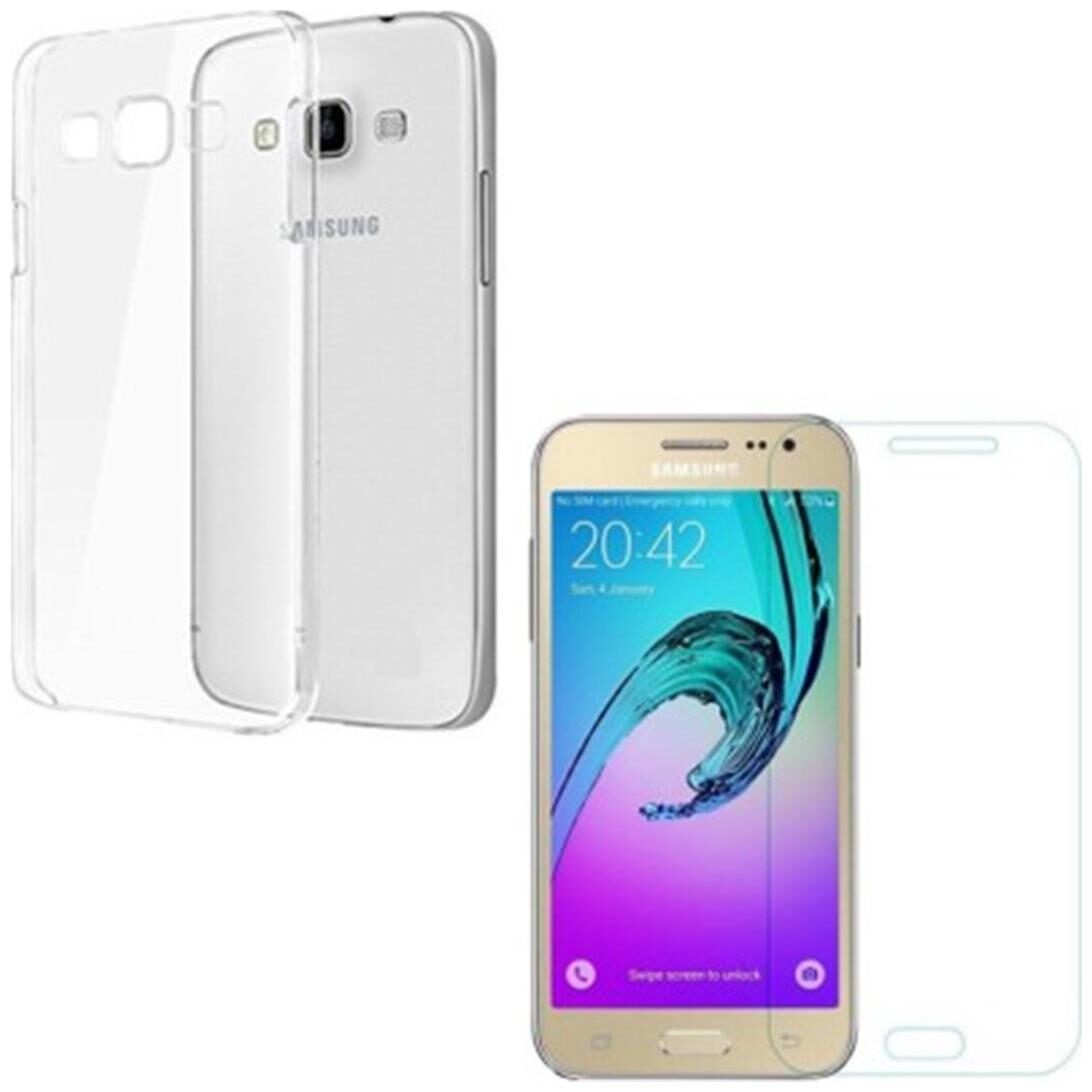 

Samsung galaxy J2 2016 tempered glass with transparent back over