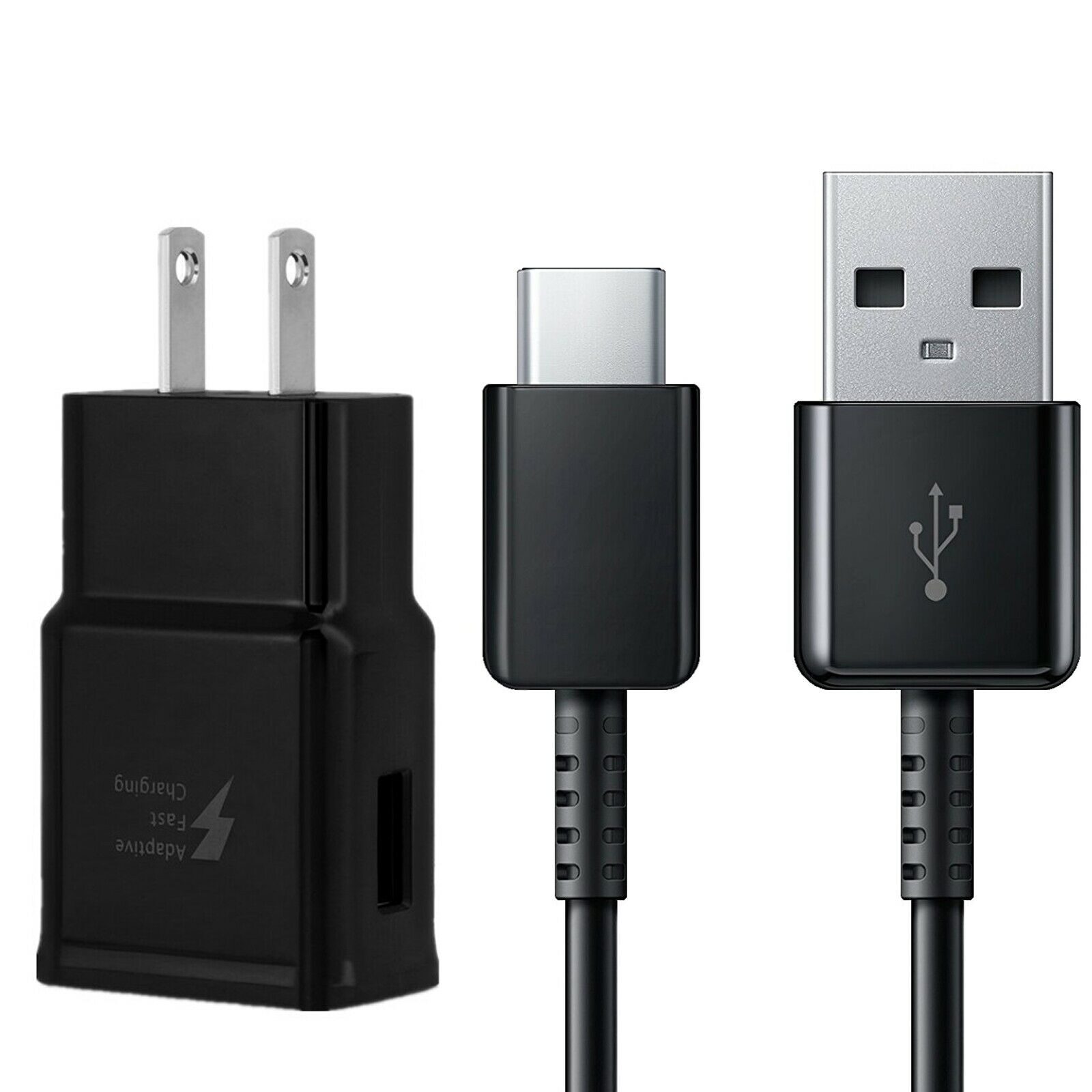 

Samsung Galaxy S6 S7 S8 S9 S10 Note 5 8 Fast Charging USB Car Wall Charger Cable
