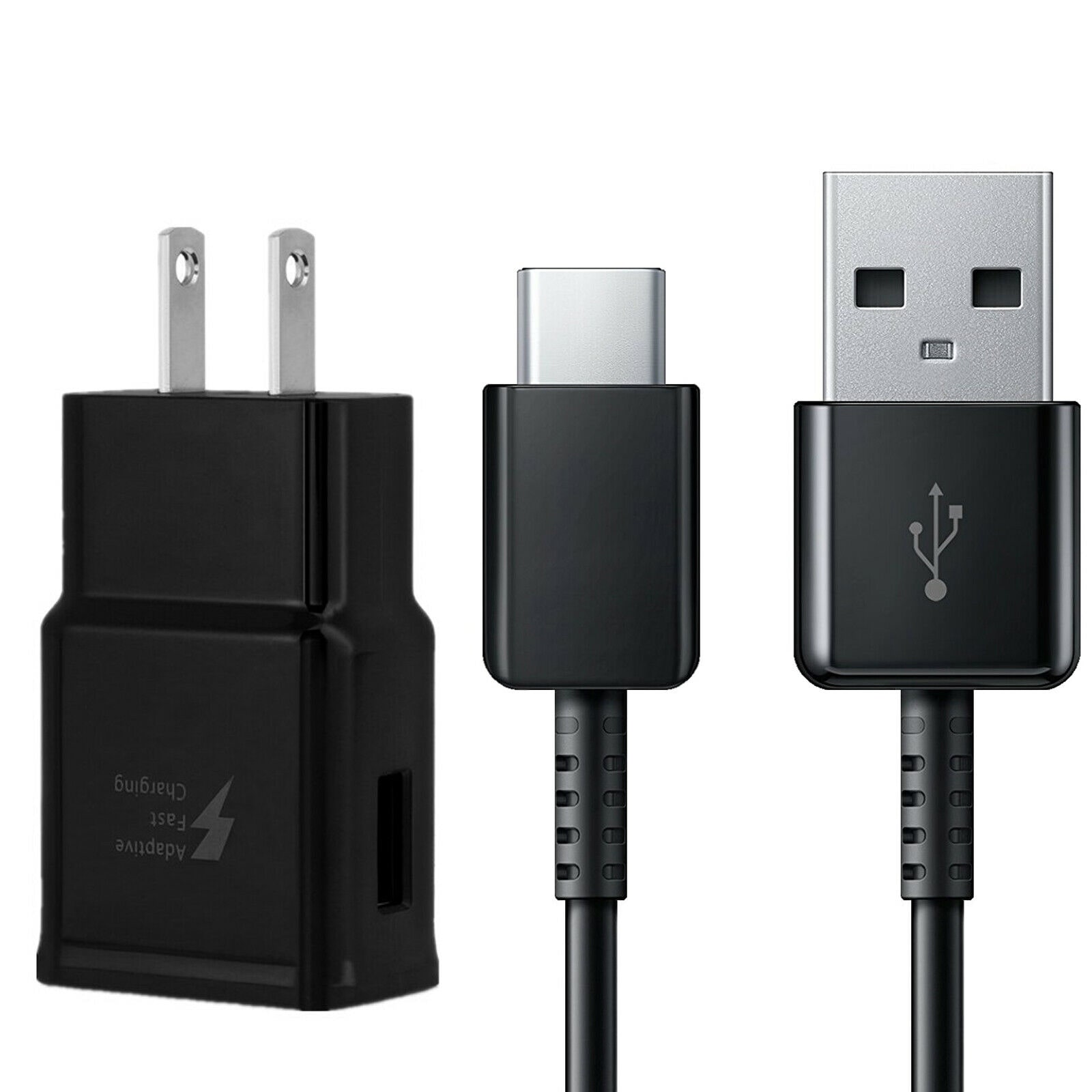 

Samsung Galaxy S6 S7 S8 S9 S10 Note 5 8 Fast Charging USB Car Wall Charger Cable
