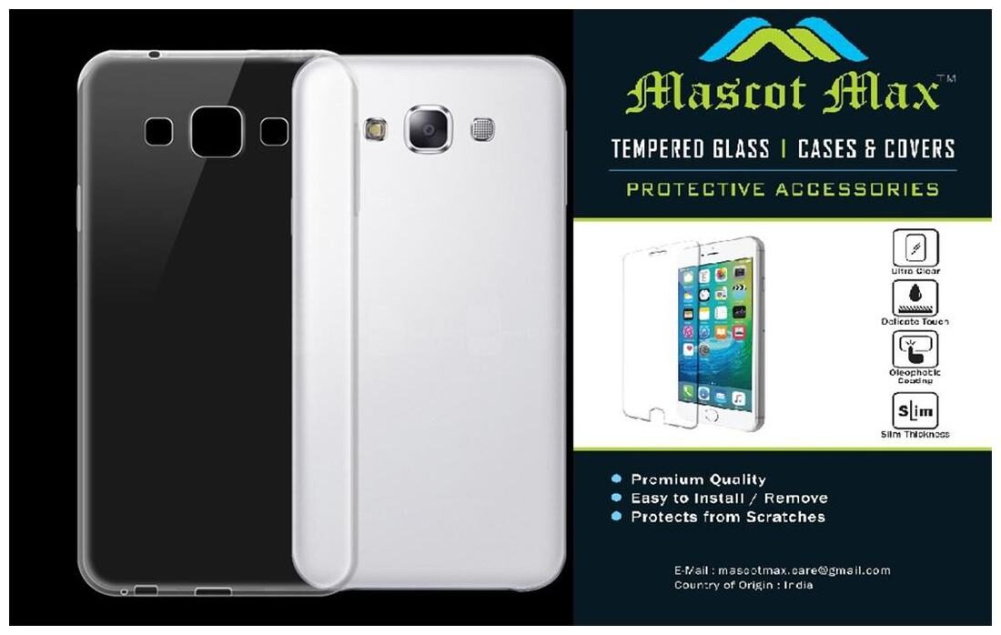 

samsung Galxay E5 transparent back cover with tempered glass